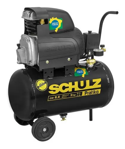 Compressor de Ar Schulz Pratiko 25 Litros 2HP Portáti